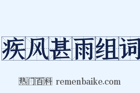 疾风甚雨组词是什么意思的图片